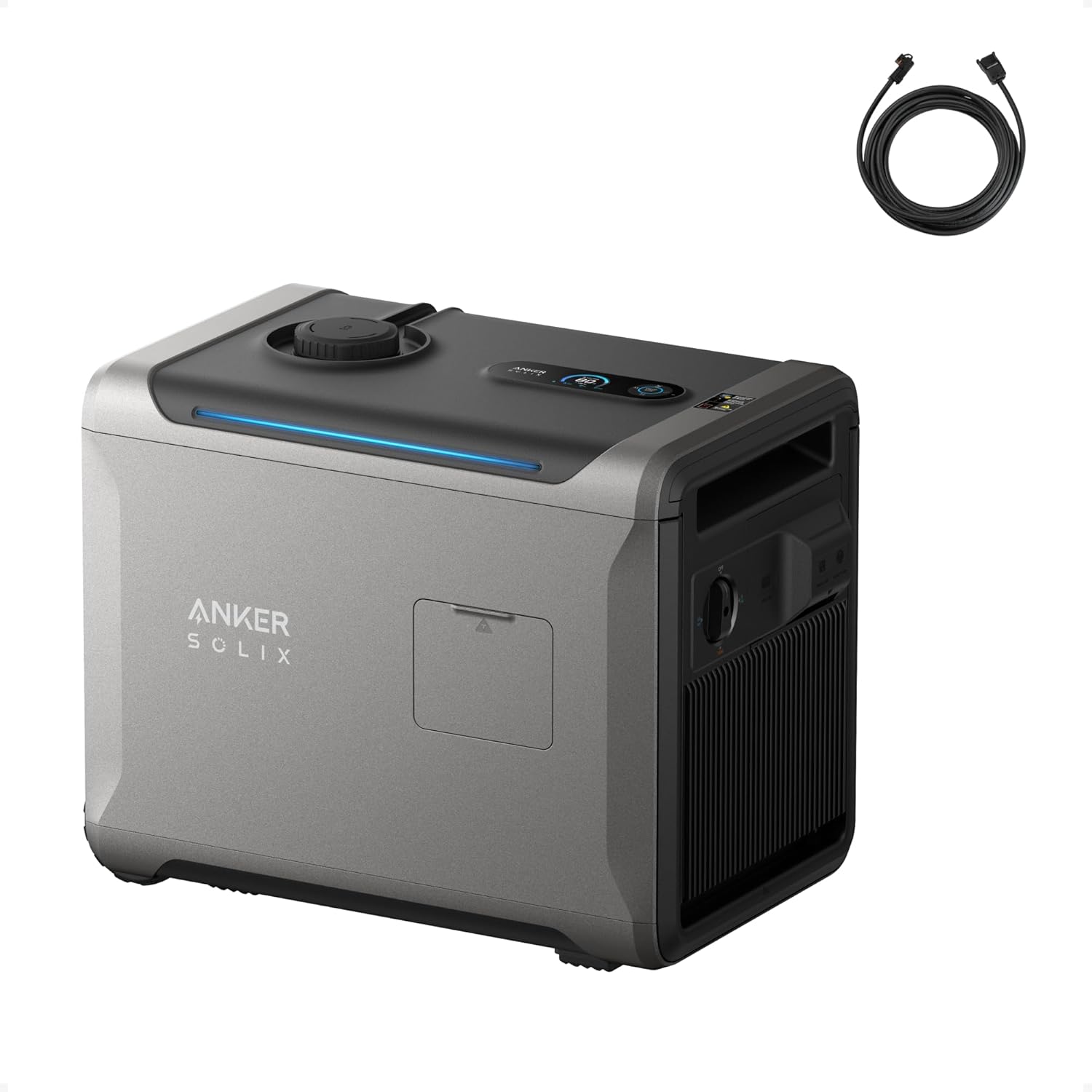 Anker SOLIX Smart Generator 5500 tri fuel smart backup power generator with digital control panel for home emergencies and outdoor use