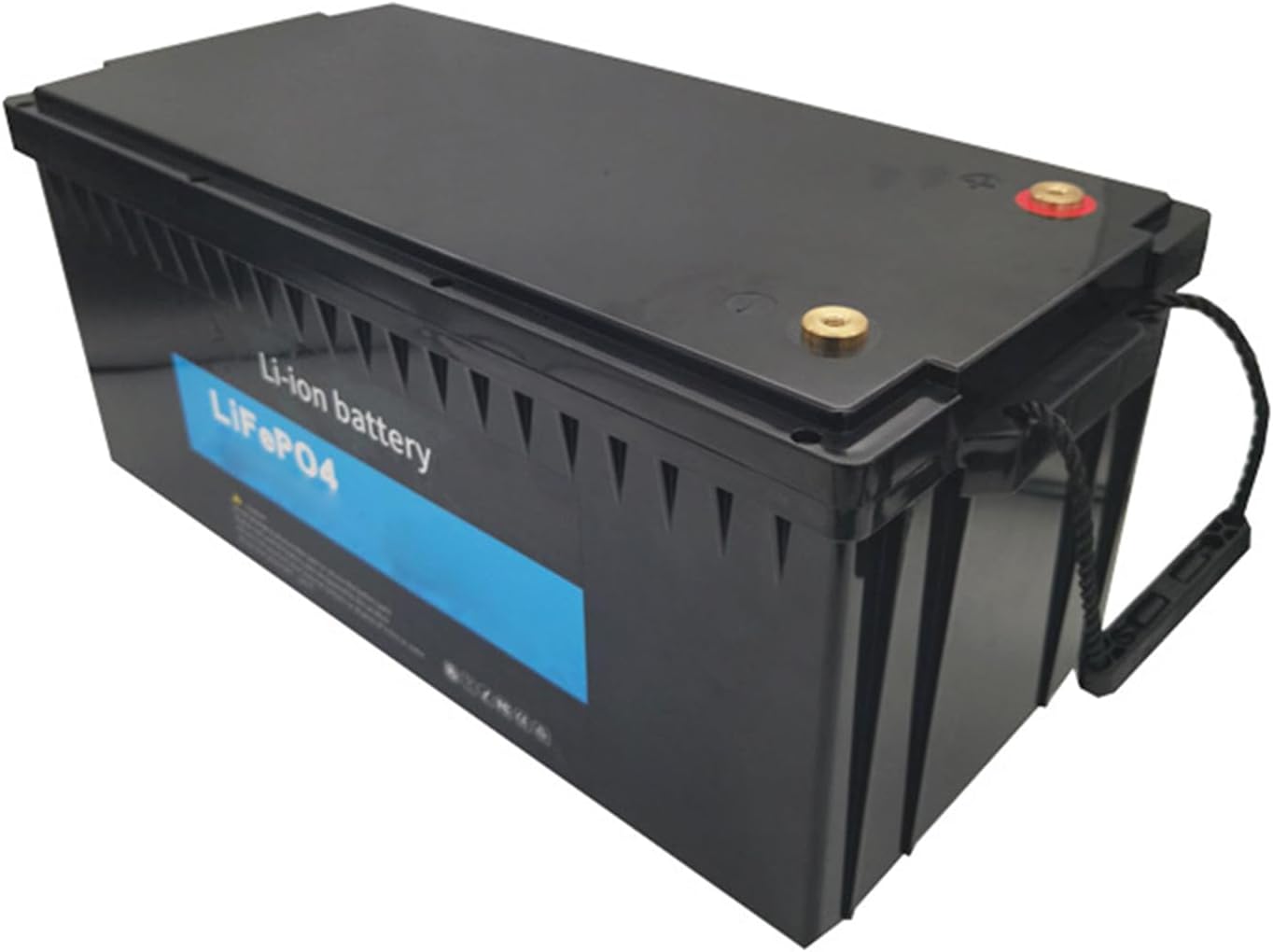 HJGHY 12V 100Ah LiFePO4 Lithium Iron Phosphate battery with built-in BMS for solar and RV use.