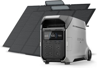 EcoFlow Delta Pro 3 with 2x400W solar panels.