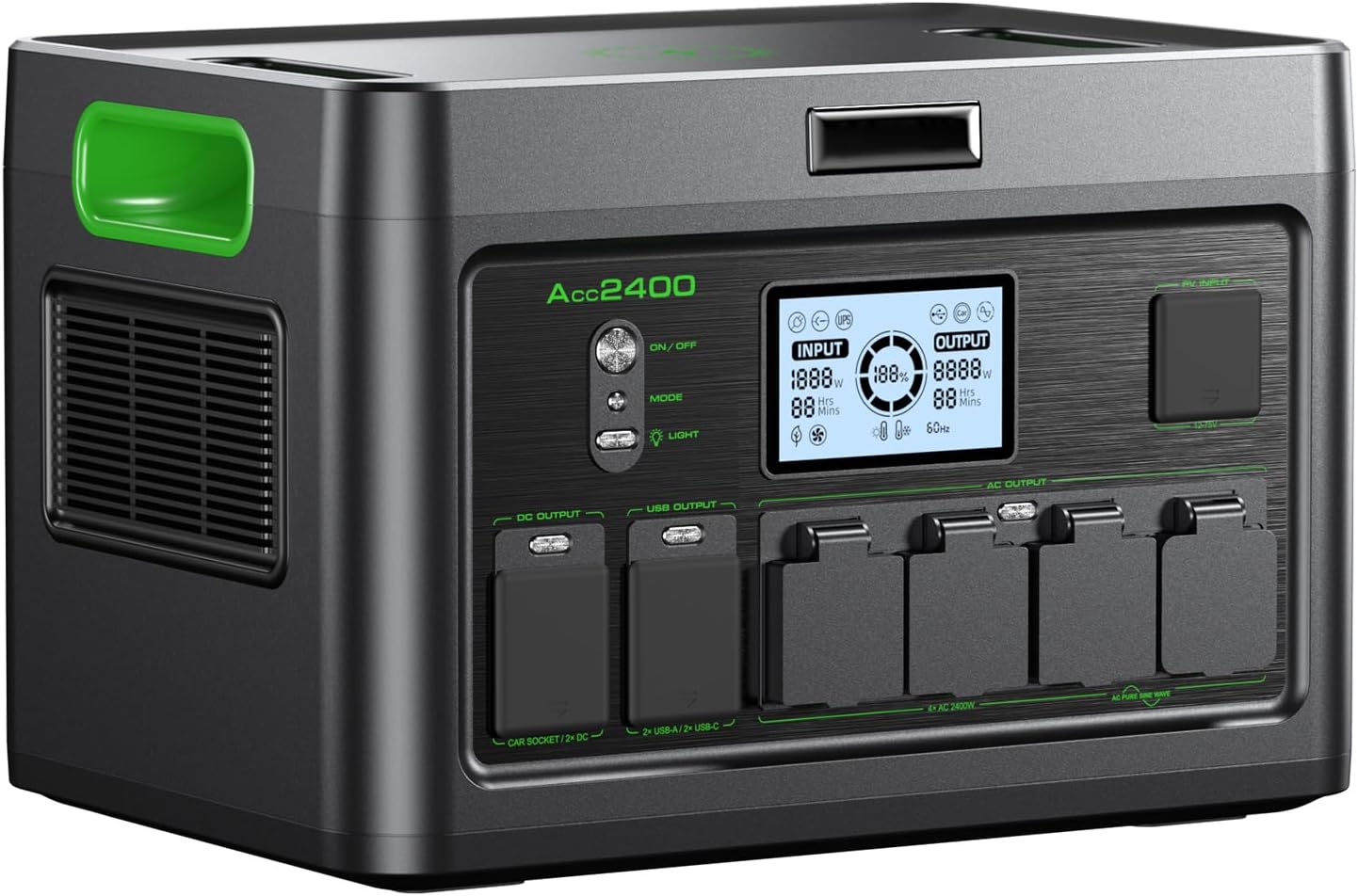 2400W 1843.2Wh portable power station review